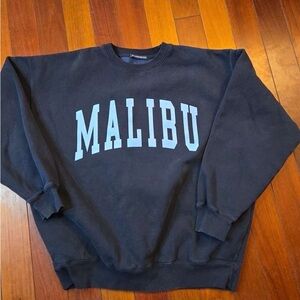Brandy Melville Malibu Sweatshirt Navy Oversized OS